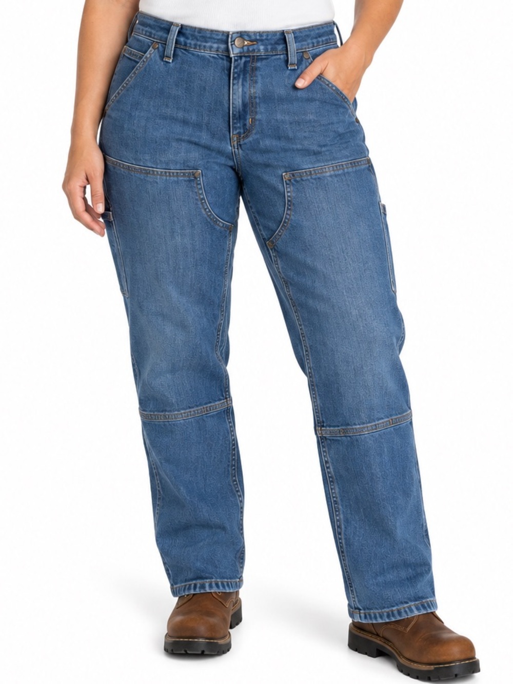 Carhartt Jeans 14 Short Women’s Rugged Flex Relaxed Fit Double Front Work